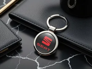 Seat Portachiavi Personalizzato Stile con Foto Bombata